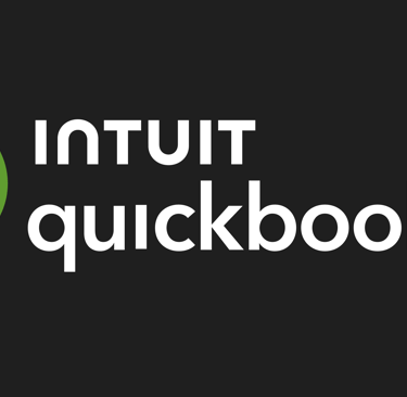 a black and white logo with the words,'intuit quickbooks