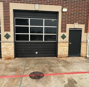 Battery Acid Rust Stains at Automotive Repair Shop