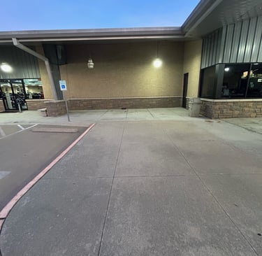 Store Entrance after pressure washing The Woodlands
