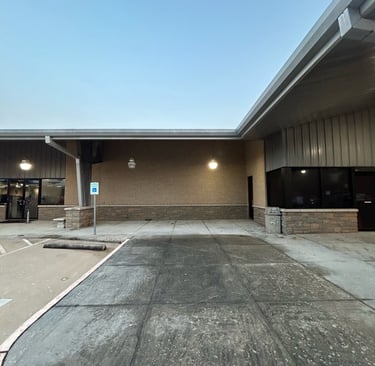 Store Entrance before pressure washing