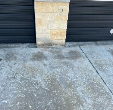 Automotive Repair shop after Battery Acid Rust Stains have been removed