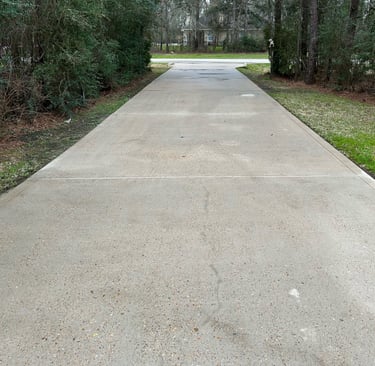 driveway after pressure washing
