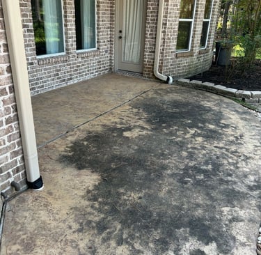 Dirty Concrete before Pressure Washing