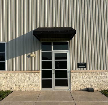 Building Entryway after pressure washing and soft washing