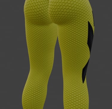 Shein famous legging pants, yellow color, Creativityx brand
