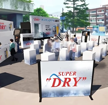 Asahi Super Dry event cooling experience in Japan. | Image: © Asahi Breweries