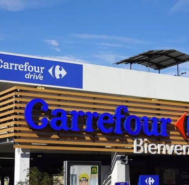 Exterior view of Carrefour supermarket at Avenue de Genève, Annecy