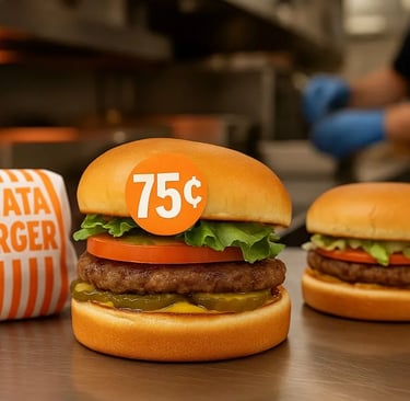 whataburger 75 cent burgers for 75th anniversary drive app traffic