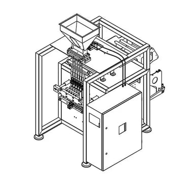 3d layout of sugar stick pack machine