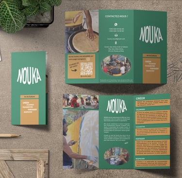 Brochure de présentation de l'association de promotion de l'art et de la culture "NOUKA"