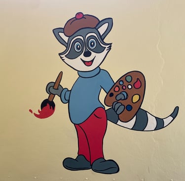 Peinture murale pour enfant, décoration d'une crèche