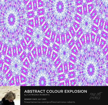 Digital image featuring Abstract Colour Explosion in Pink abstract pattern design.