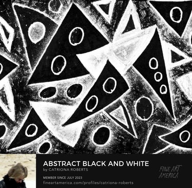 Digital image featuring Abstract Black and White Triangles
