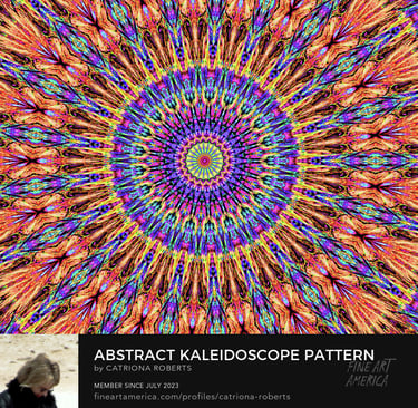 digital image of the mixed medium design Abstract Kaleidoscope Pattern in Colour