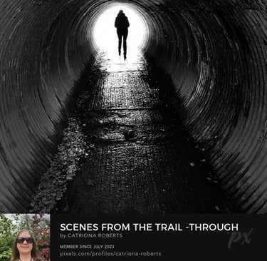 Image of a person at the end of a tunnel