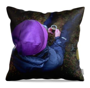 Throw Pillow with the design Mint Tea printed on it.