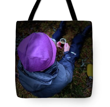 A Tote Bag with the design Mint Tea printed on it