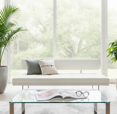 Plantas de interior en una sala de espera, creando ambiente