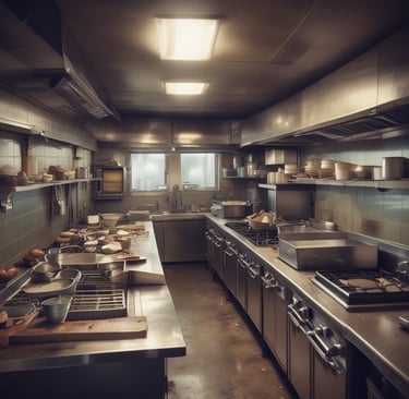 View through a window at night with lights on