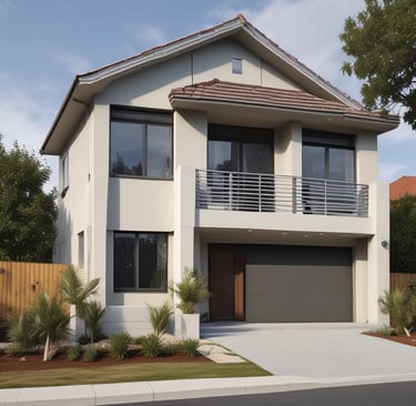 photo of white staircase