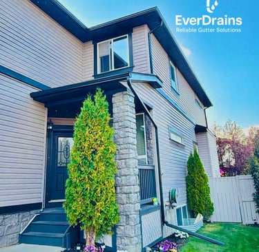 Completed EverDrains gutter project ensuring home water safety