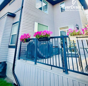 Custom gutter design and installation project by EverDrain