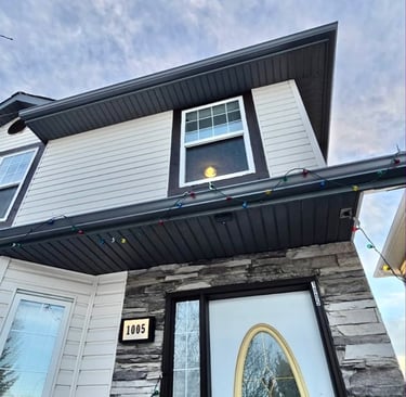 Professional seamless gutter installation in Country Hills NW Calgary.