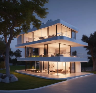 white concrete building with window open