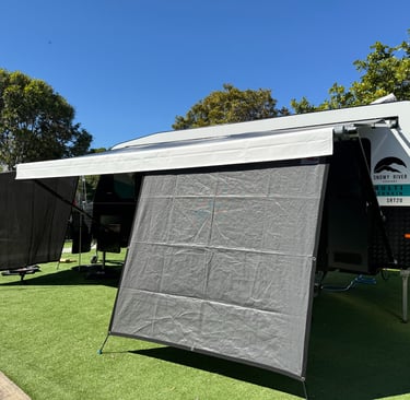 Caravan privacy screens for shade and style