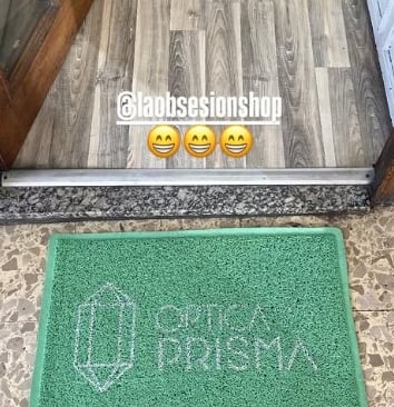 Felpudo personalizado con logo optica prisma
