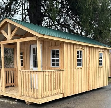 Tiny cabin glamping unit