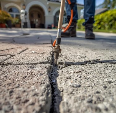 Concrete crack repair for driveway in Plantation, FL