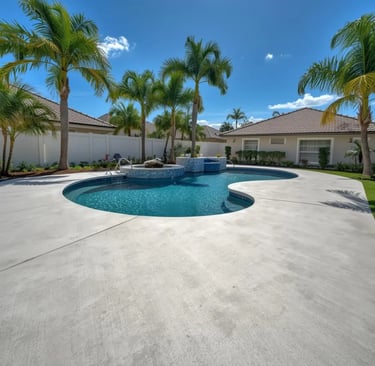 Residential Concrete Pool Deck in Plantation, Florida