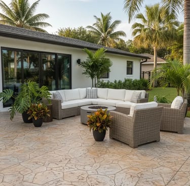 Concrete Stamped Patio in Plantation