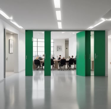 A modern office space representing a professional environment.