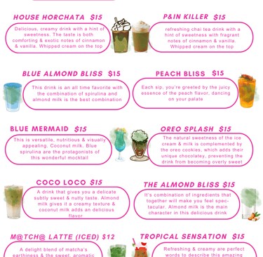 Delicious Drinks, We have options for everybody!