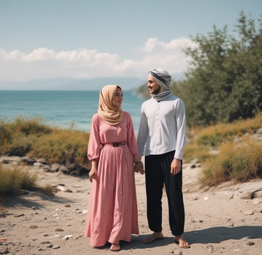 A satisfied customer smiling with their purchase.