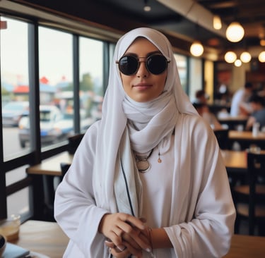 A satisfied customer smiling with their purchase.