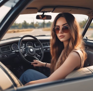 A satisfied customer smiling with their purchase.