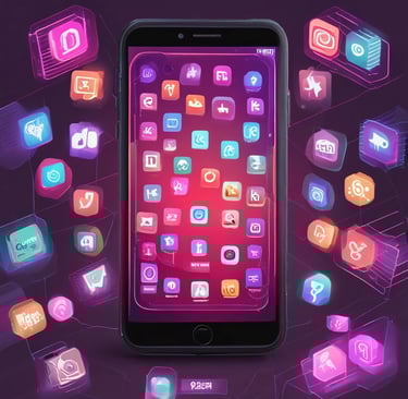 A smartphone with a black case is lying on a wooden surface, displaying a webpage titled 'SprintPoint'. The text on the screen mentions strategic tools for growing businesses and offers free resources.