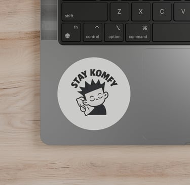 Stay Komfy - white sticker