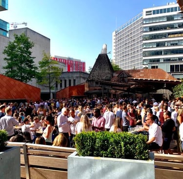 the oast house beer garden manchester
