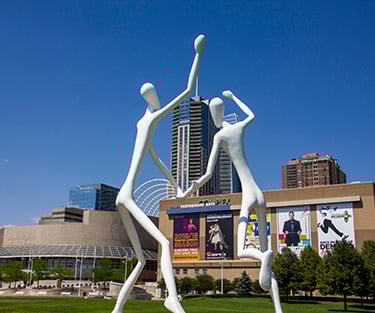 Dancers sculpture at the Denver Center for Performing Arts