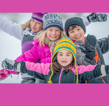 Kids enjoying the outdoors in winter