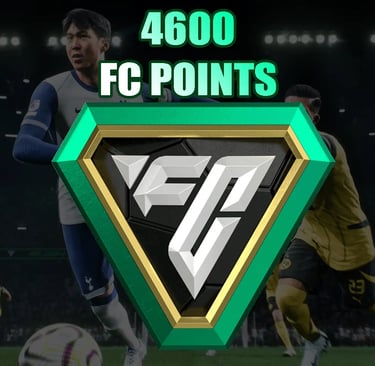 simbolo fc points su sfondo di giocatori di ea sports fc