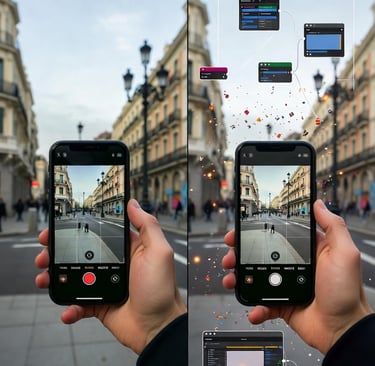 Comparación de video bruto vs video con integración de VFX para redes sociales - Catapulta VFX
