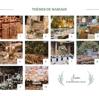 Les différents thèmes pour un mariage