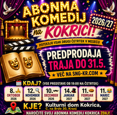 Abonma komedij Kokrica 2026/27