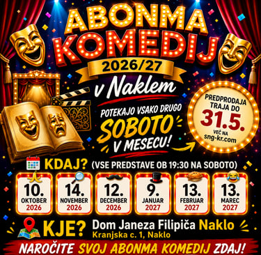 Abonma komedij Naklo 2026/27