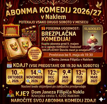 Abonma komedij 2026/27 Naklo